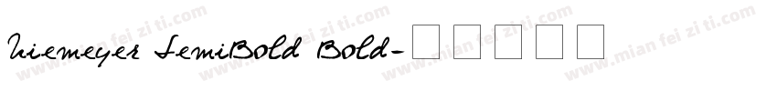 Niemeyer SemiBold Bold字体转换